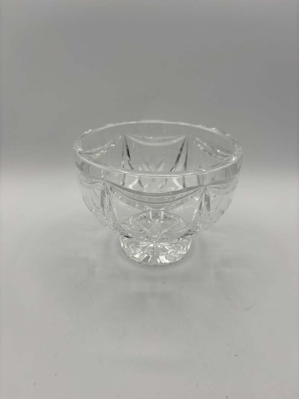 Waterford Crystal 5-Inch Footed Pedestal Bowl with Swag and Leaf Pattern